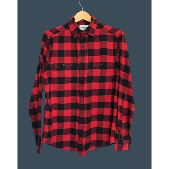 GOODIELLOW- MEN CHECKED 100% COTTON FLANNEL SHIRT SIZE MEDIUM - Picture 1 of 6